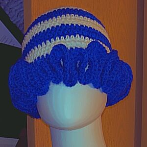Crochet ruffle hat